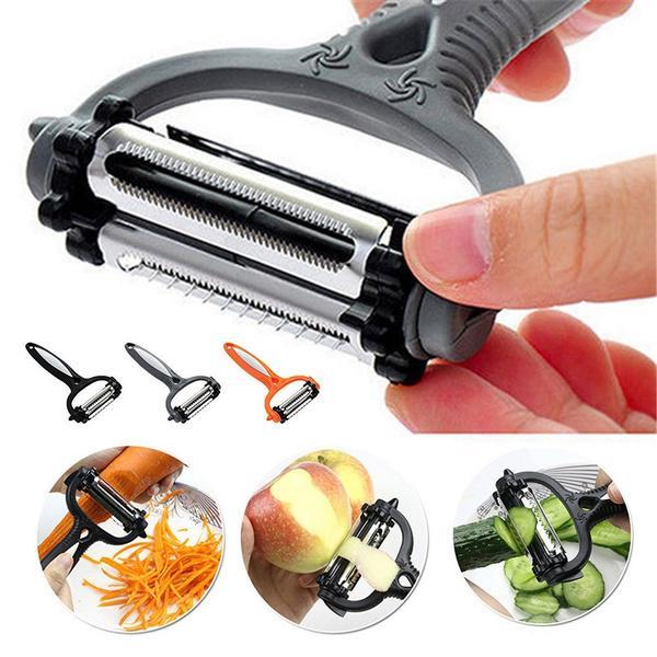 3 in 1 Multifunctional Rotatable Peeler Stainless Steel Vegetable Cutter