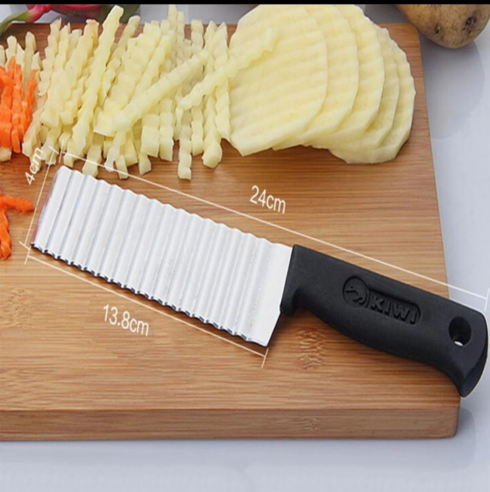 Potato French Fry Cutter Kitchen Tool Wavy Knife Thin Slicer Potato Wave  Knife Gridder Wolf Tooth Potato Cutting Tool