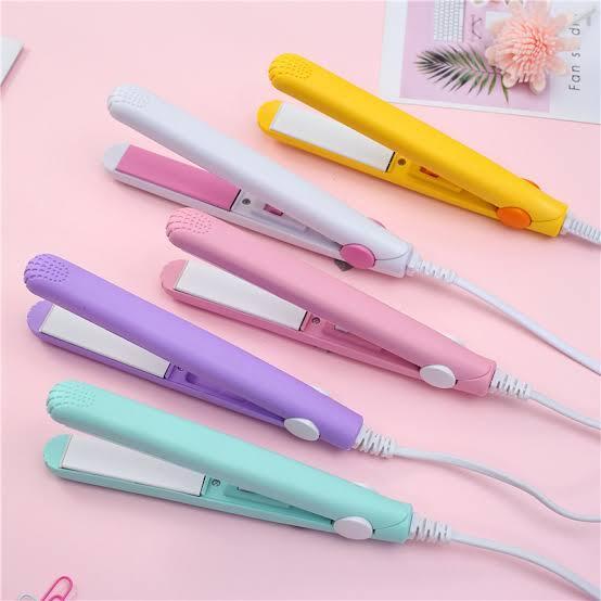 Professional Mini Hair Straightener - Small Size Electric Hair Straightening Flat Iron For Women - Travel Size Ceramic Hair Straightener & Curler For Girls - Portable Hair Straightening & Curling Hair