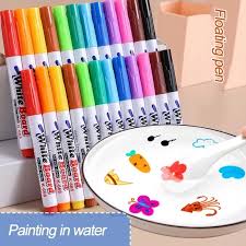 8 pcs Children's Magical Water Painting Pen Floating Doodle Pen Colorful Marker Pen Whiteboard Markers Water Drawing Early Education Toy